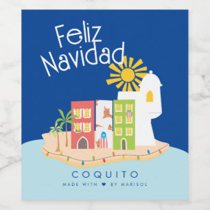 Coquito Old San Juan Christmas Wine Label