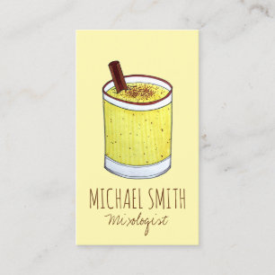 Coquito Puerto Rican Eggnog Bartender Mixologist Business Card