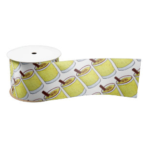 Coquito Puerto Rican Eggnog Rum Christmas Drink Satin Ribbon