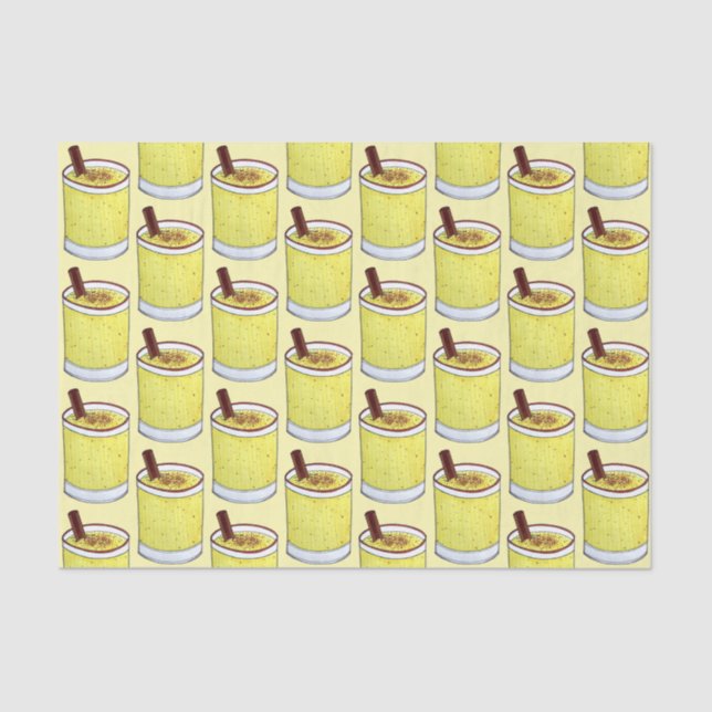 Coquito Puerto Rican Eggnog Rum Christmas Drink Tissue Paper (Front)