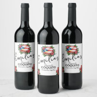 Coquito Recipe Egg Nog Drink Business Wine Label