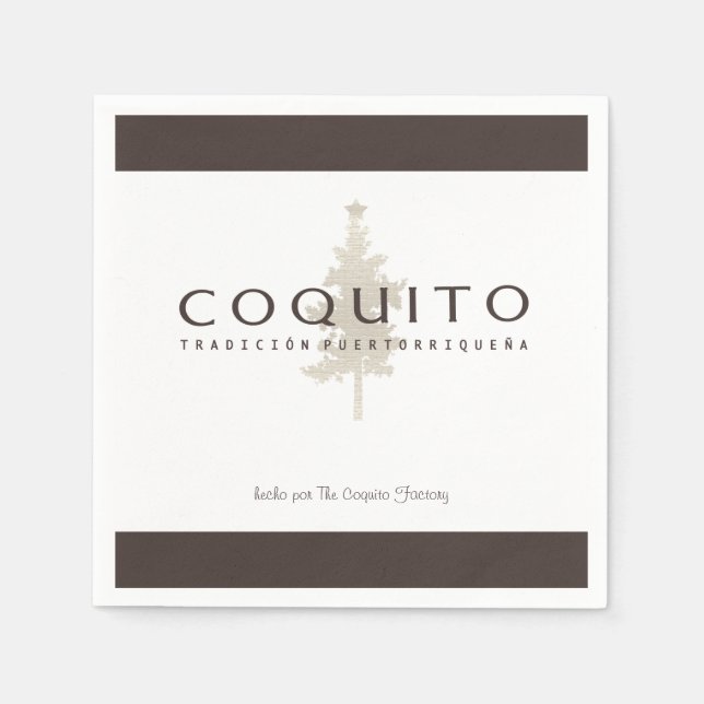 Coquito Tradicion Puertorriquena Advertise Napkin (Front)