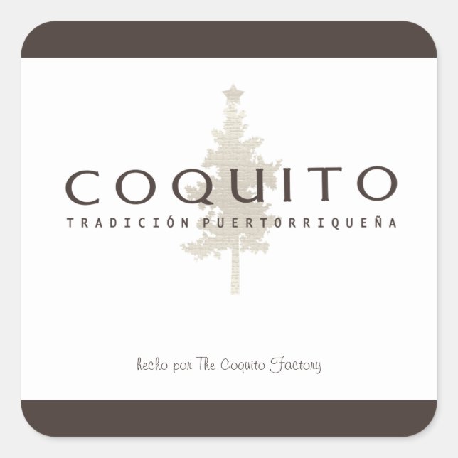 Coquito Tradicion Puertorriquena Square Sticker (Front)