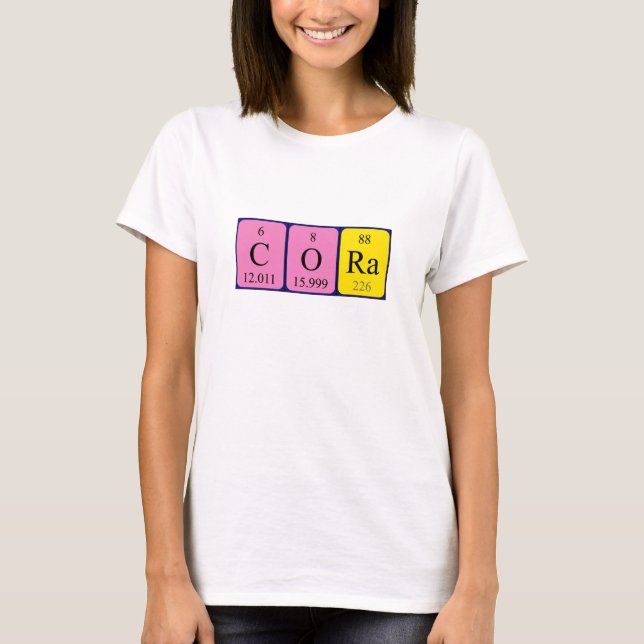 Cora periodic table name shirt (Front)