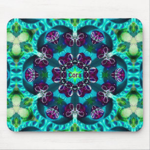 CORA ~ Sweet Glittery Pattern ~ Personalised ~ Mouse Mat