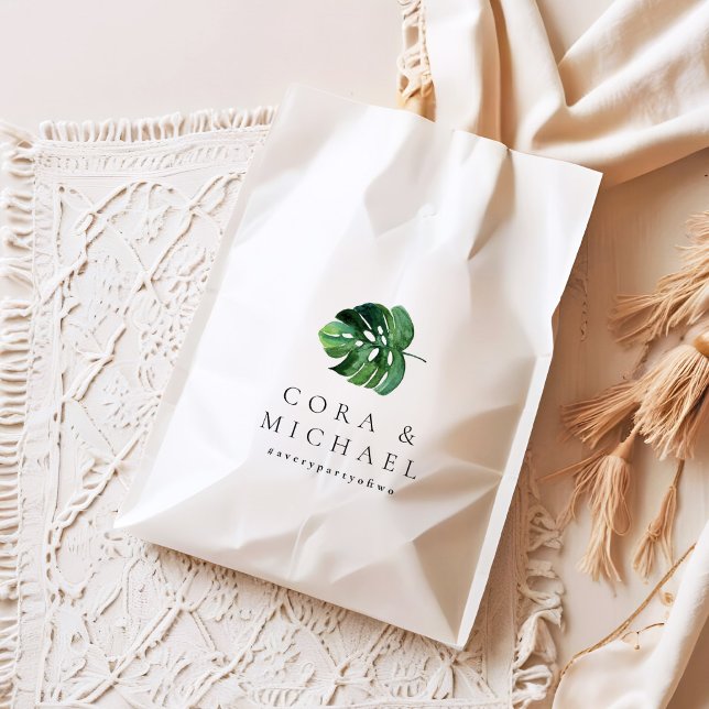 CORA Tropical Beach Palm Leaf  Destination Wedding Favour Bags (Creator Uploaded)