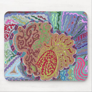 "Coral" Abstract Art Mouse Mat
