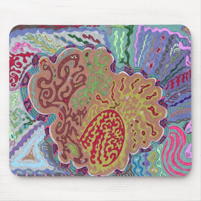 "Coral" Abstract Art Mouse Mat (Front)