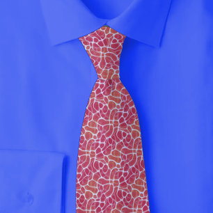 Coral Abstract Tie