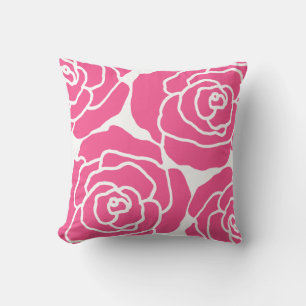 Coral Acrylic Roses Cushion