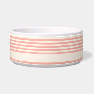 Coral and beige five stripe pattern