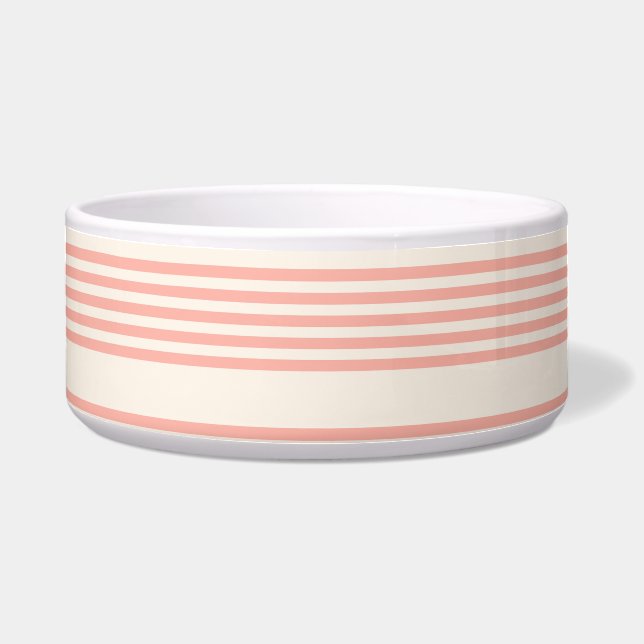 Coral and beige five stripe pattern (Front)