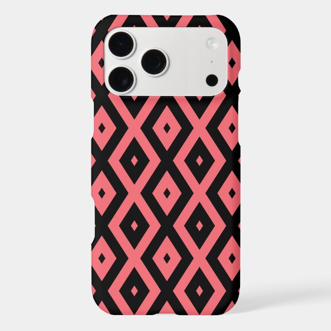 Coral and black diamond pattern (Back)