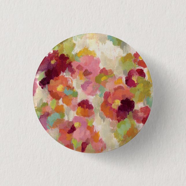 Coral and Emerald Garden 3 Cm Round Badge (Front)