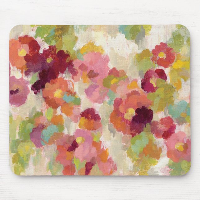 Coral and Emerald Garden Mouse Mat (Front)