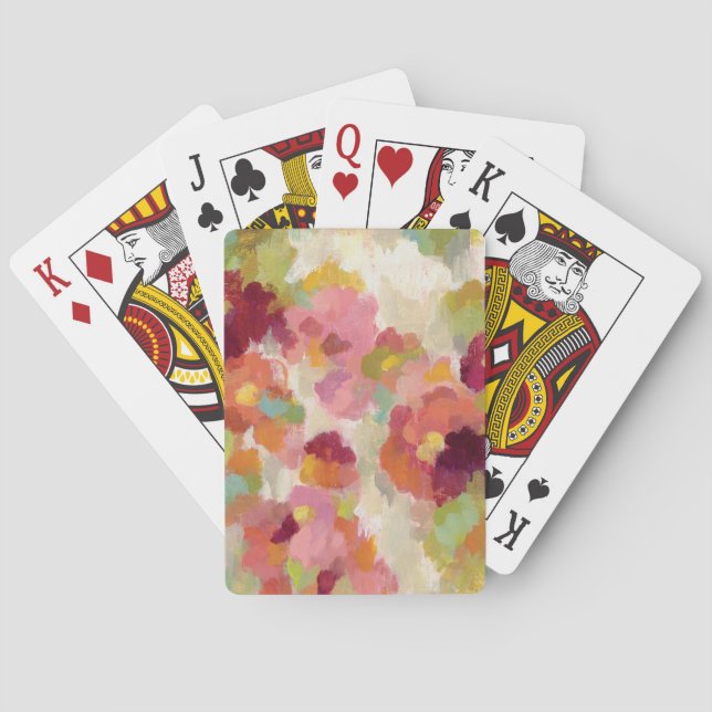 Coral and Emerald Garden Playing Cards (Back)