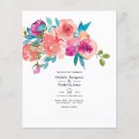 Coral and Fandango Floral Wedding