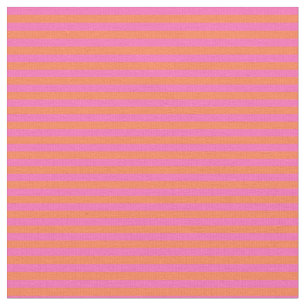 Coral and Hot Pink Coloured Pattern of Stripes Fabric