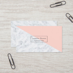 Coral and Marble Modern Professional Business Card