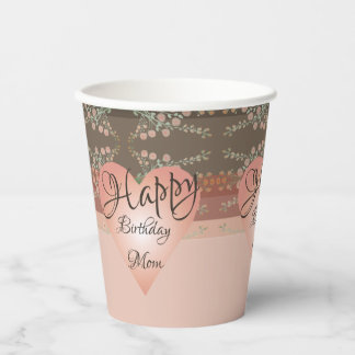 Coral And Pink And Peach Fancy Paper Cups