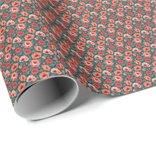 Coral and Pink Chinoiserie Wrapping Paper