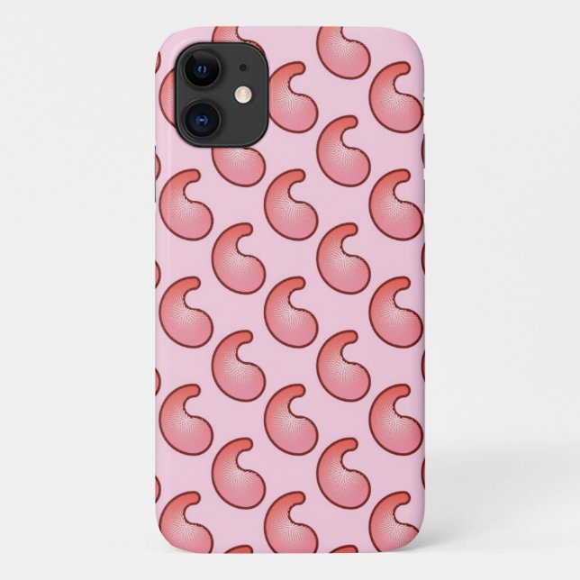 Coral and pink paisley pattern Case-Mate iPhone case (Back)