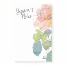 Coral and Pink Watercolor Floral