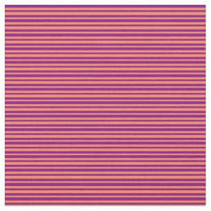 Coral and Purple Coloured Lined Pattern Fabric
