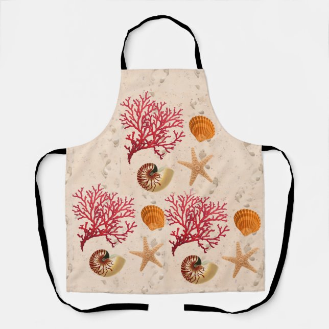 Coral and seashells Apron (Front)