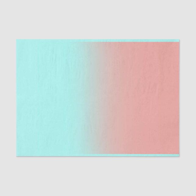 Coral and Turquoise Tissue Paper (Front)