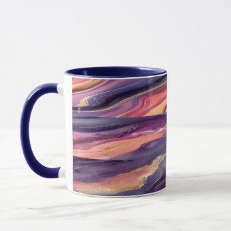 coral and violet pattern mug