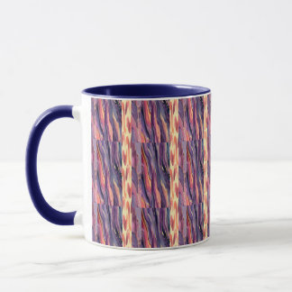 coral and violet pattern mug