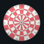 Coral And White Dartboard<br><div class="desc">Coral And White Dart Board</div>