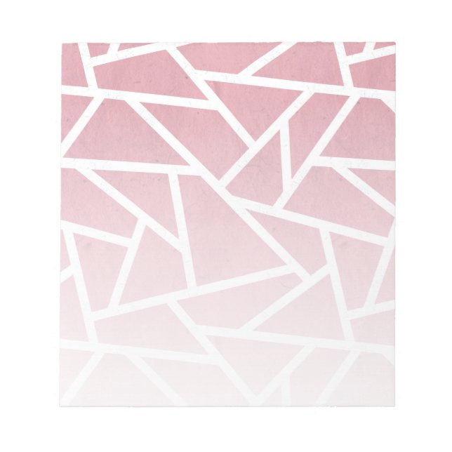 Coral and white mosaic pattern notepad (Front)