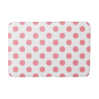 Coral and white polka dots