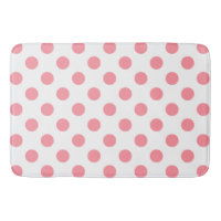Coral and white polka dots