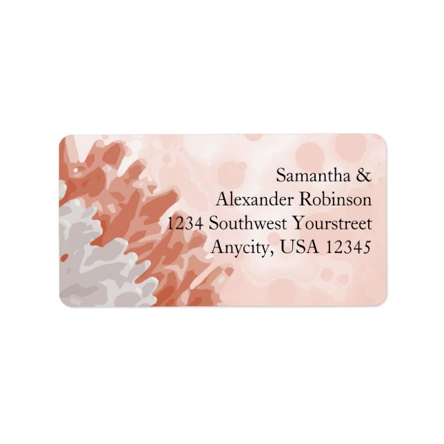 Coral and White Reef Label (Front)