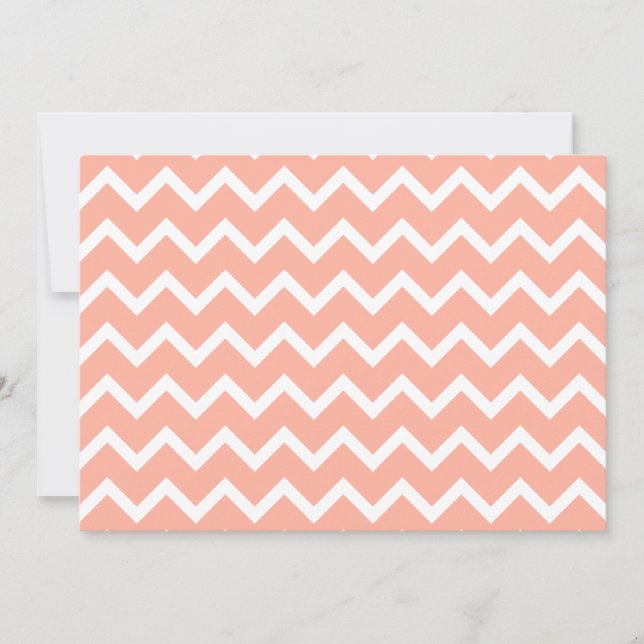 Coral and White Zig Zag Pattern. (Front)