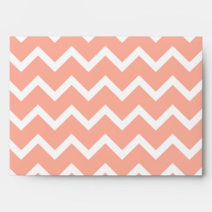 Coral and White Zig Zag Pattern. Envelope
