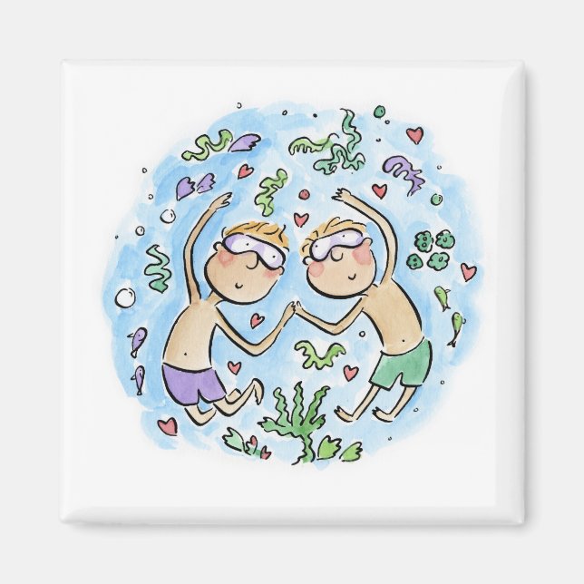 Coral Anniversary Magnet (Front)