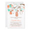 Coral & Aqua Mason Jars Baby Shower Invitation
