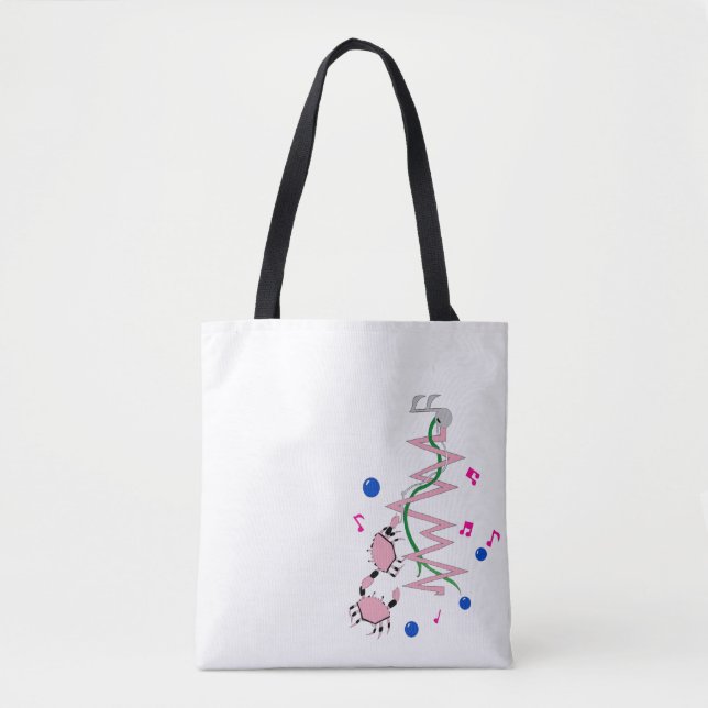 Coral Bass Drop All-Over-Print Tote, Shoulder Tote Bag (Front)