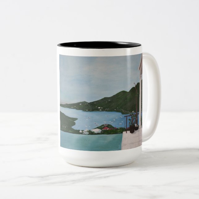 Coral Bay St John Two-Tone Coffee Mug (Front Right)