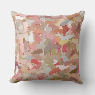 Coral Beads Paint Splatter 5050 throw pillow