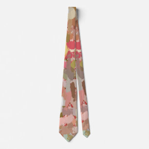 Coral Beads Paint Splatter Tie