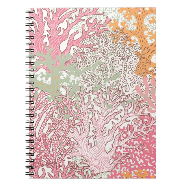 Coral Beauty: Underwater Pattern Wonderland. Notebook (Front)