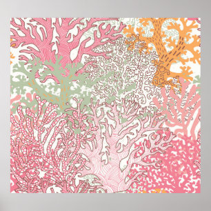 Coral Beauty: Underwater Pattern Wonderland. Poster