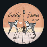 Coral Bird Cage Wedding Magnets or Customise<br><div class="desc">More Bird Cage Weddings</div>