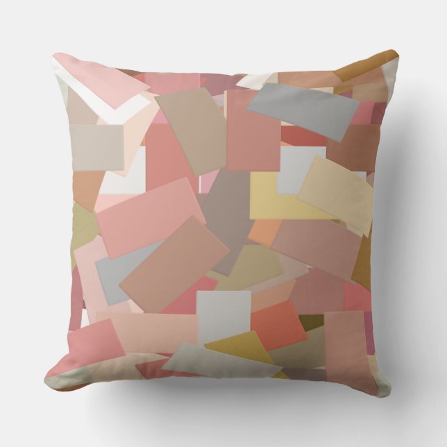 Coral Blocks 5050 throw pillow (Front)