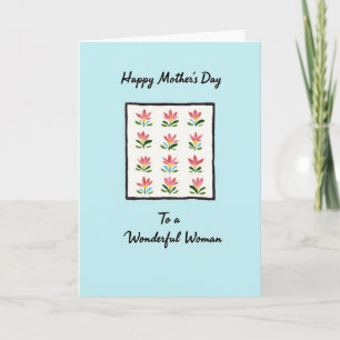 Coral Blossom Mothers Day Art Card